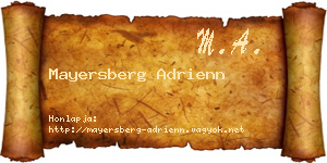 Mayersberg Adrienn névjegykártya
